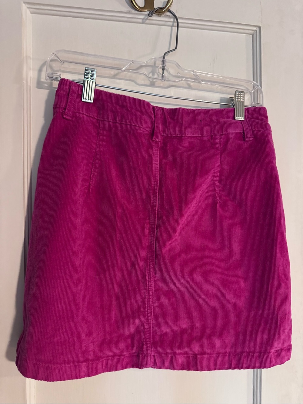 Wild Fable Button-Front Magenta Corduroy Mini Skirt Size 6 - Picture 3 of 7